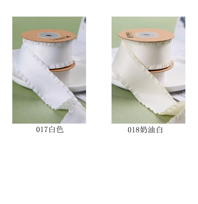 10 Yards 25MM 38MM Einfarbiges Band mit gewelltem Rand für Haarschleifen, DIY-Bastelarbeiten, handgefertigte Accessoires, Material YM2022100701 – Detail 10