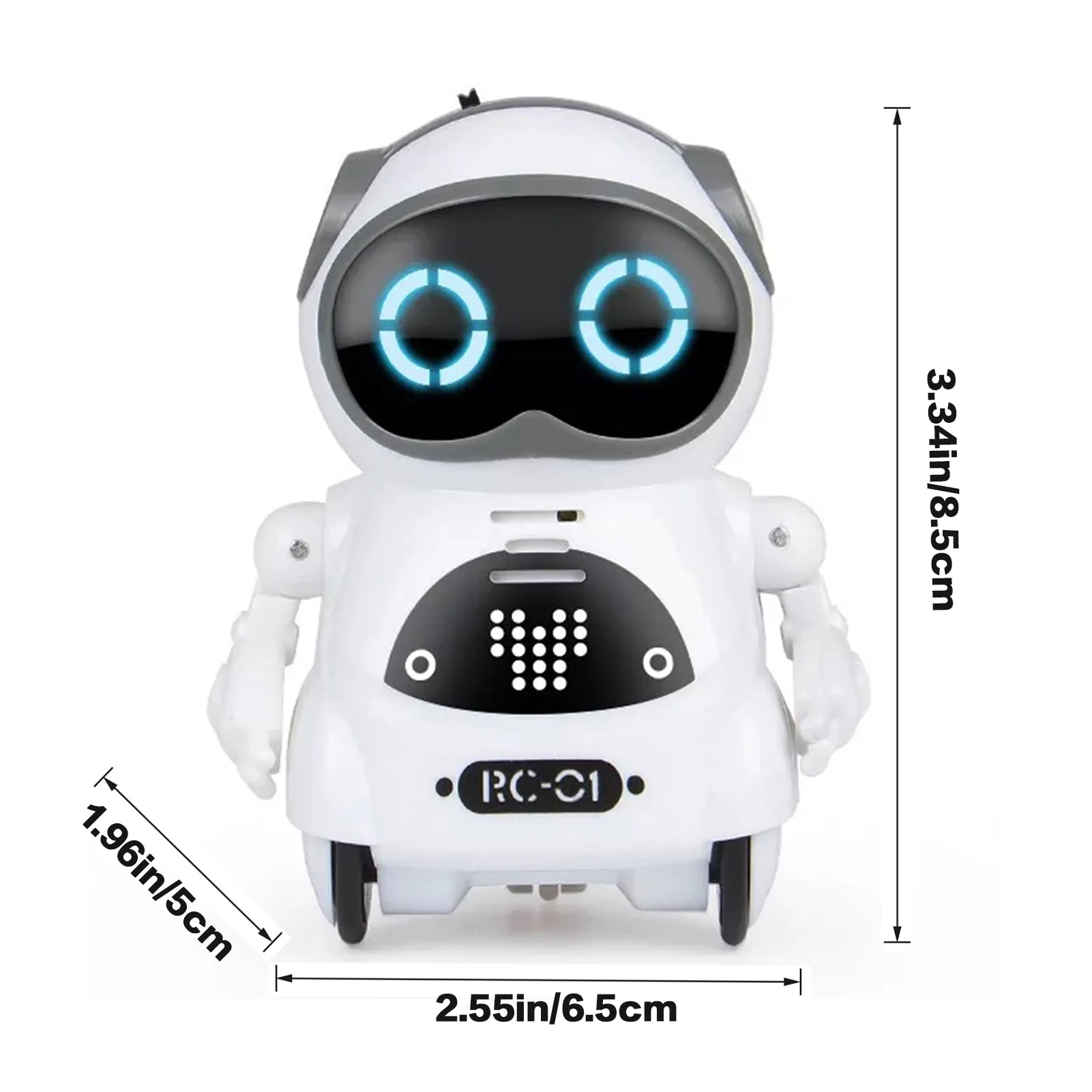 Talking Pocket Robot Toy Interactive Dialogue Voice Recognition Record Robot Toy for Children Toddler Preschool Activity