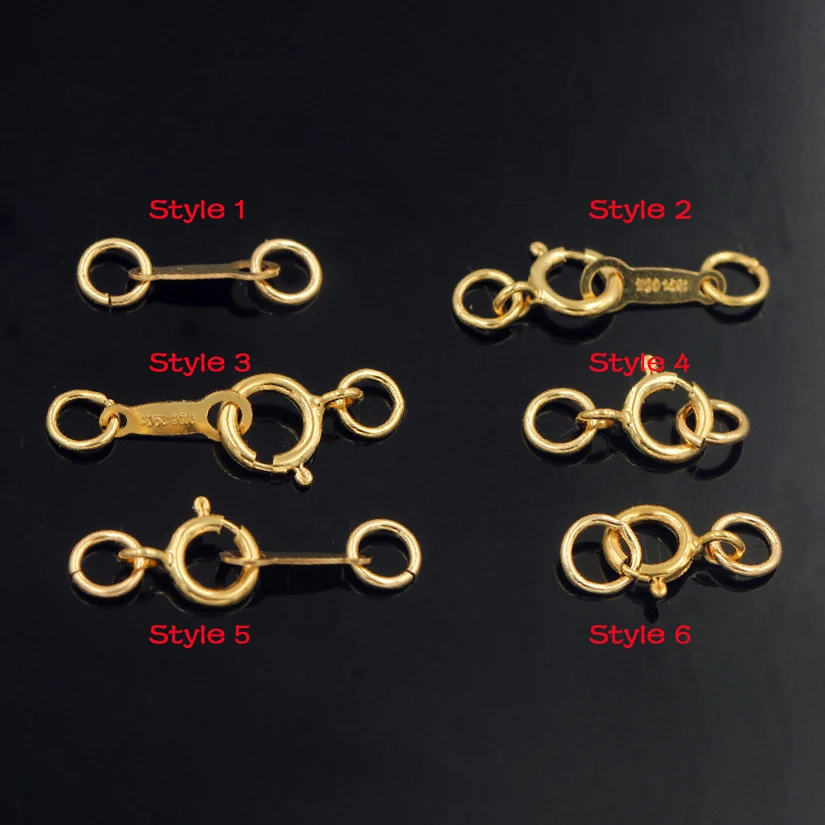 14K Gold Filled Spring Ring Clasps Jump Rings Tags Combination Matching for Bracelets Necklace Making Handmade Jewelry Findings