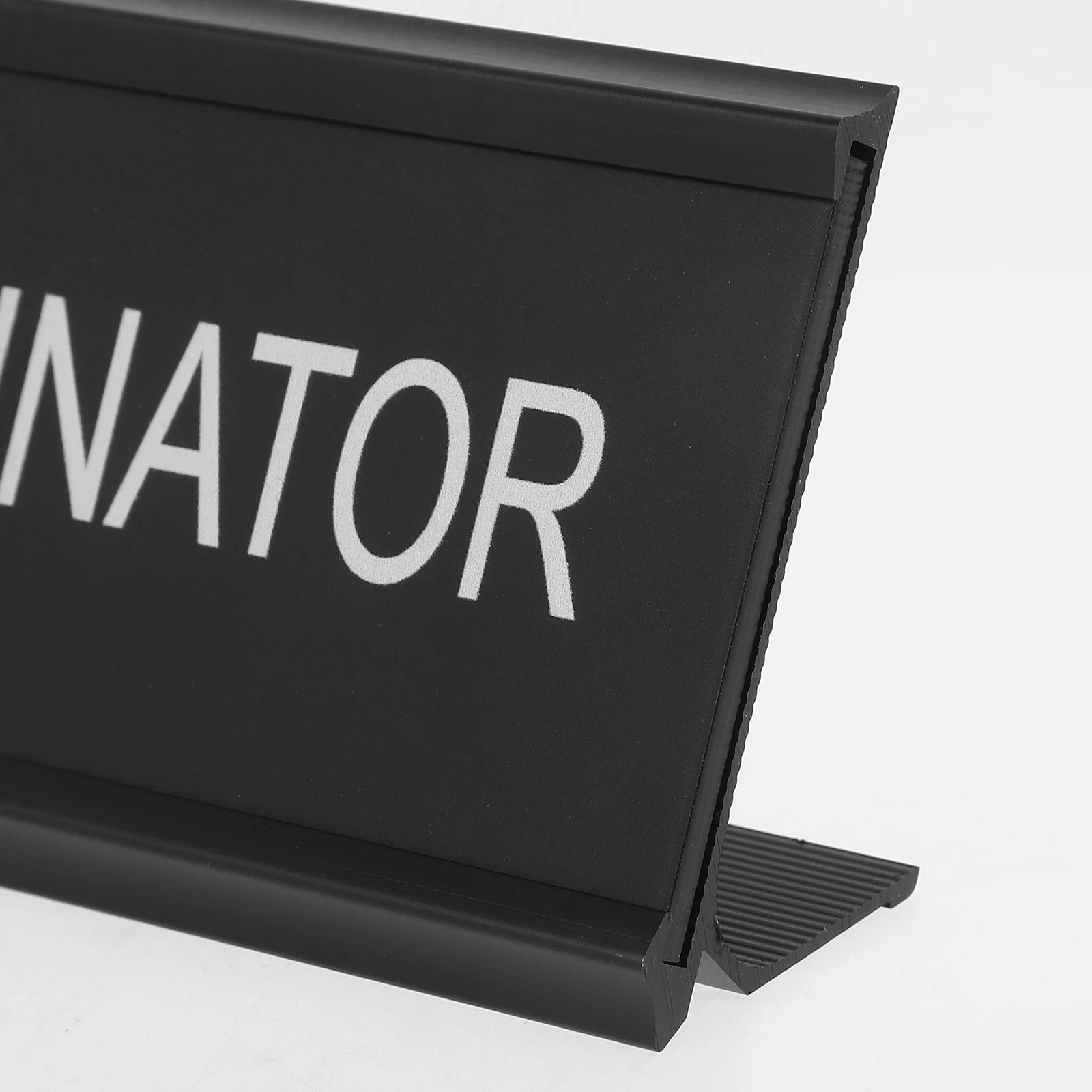 558858pcs Aluminum Desk Plaque Position Card Office Chaos Coordinator Sign Name Plate Decor Rustic Display Seat Card Holder