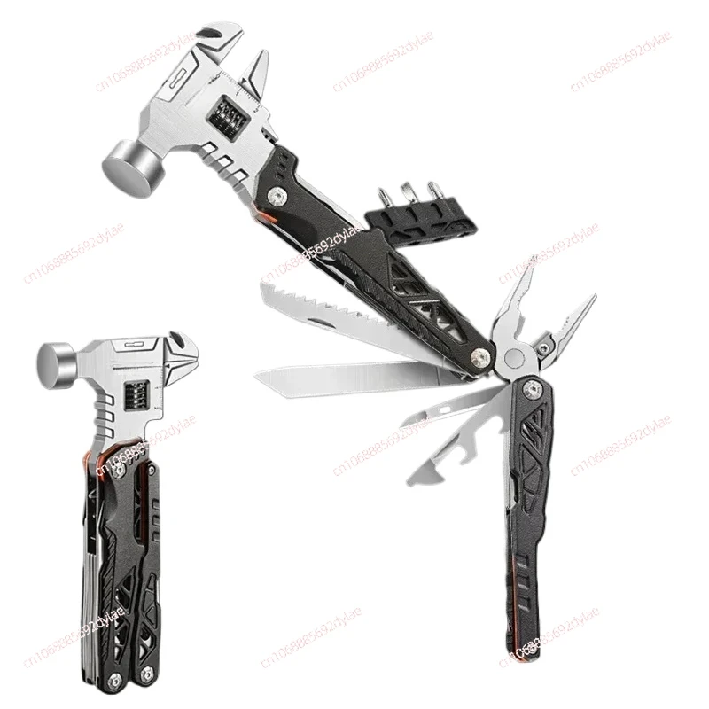 Multifunctional Hammer Manual Tool Accessories Outdoor Wrench Pliers Vehicle Portable Equipment Mini Hammer