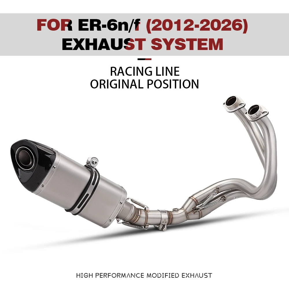 

For ER6N ER6F 2012-2016 Versys 650 Z650 Ninja650 Motorcycle Full Exhaust System Escape Modify 51MM Muffler With DB Killer