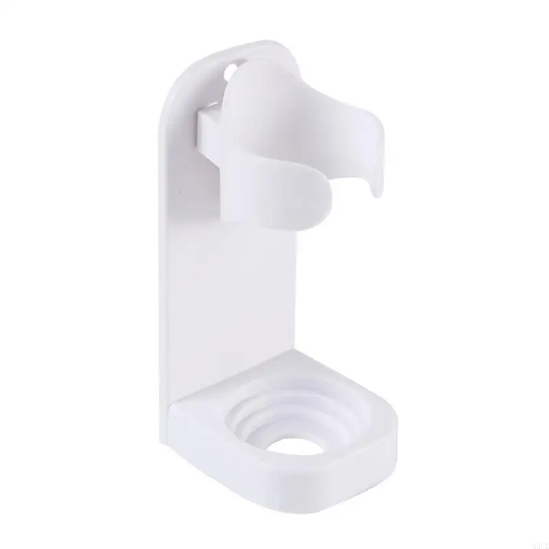 Bathroom Electric Toothbrush and Toothpaste Holder Storage Rack with Adhesive Mount ABS White Toothbrush X3UC
