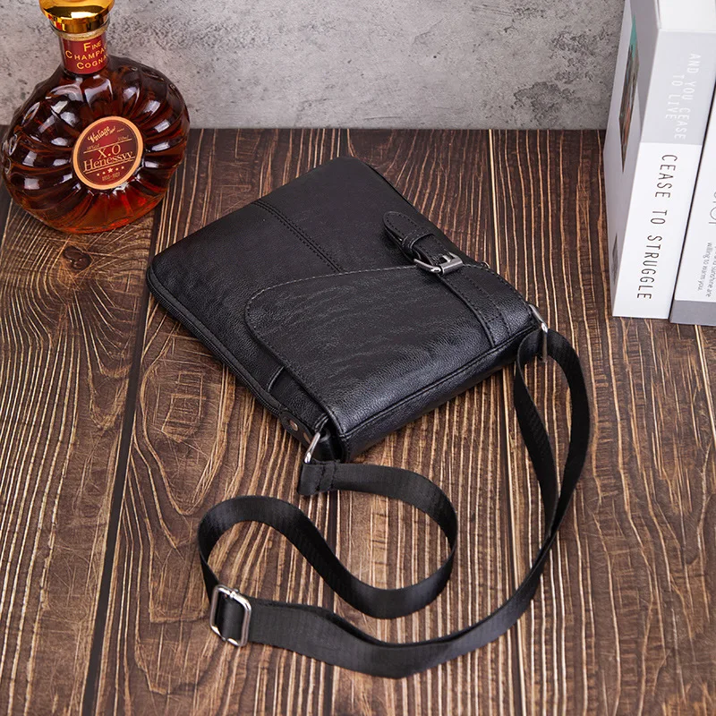 Men's Leather Messenger Bag Shoulder Crossbody Backpack Bags Purse for Women Vintage Anti-Theft Waterproof Casual Sling Bags