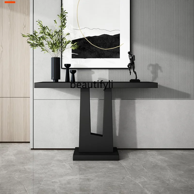 

Italian Minimalist Console Tables Side View Taipei Europe Entrance Cabinet Aisle Corridor Console Tables Paint Console