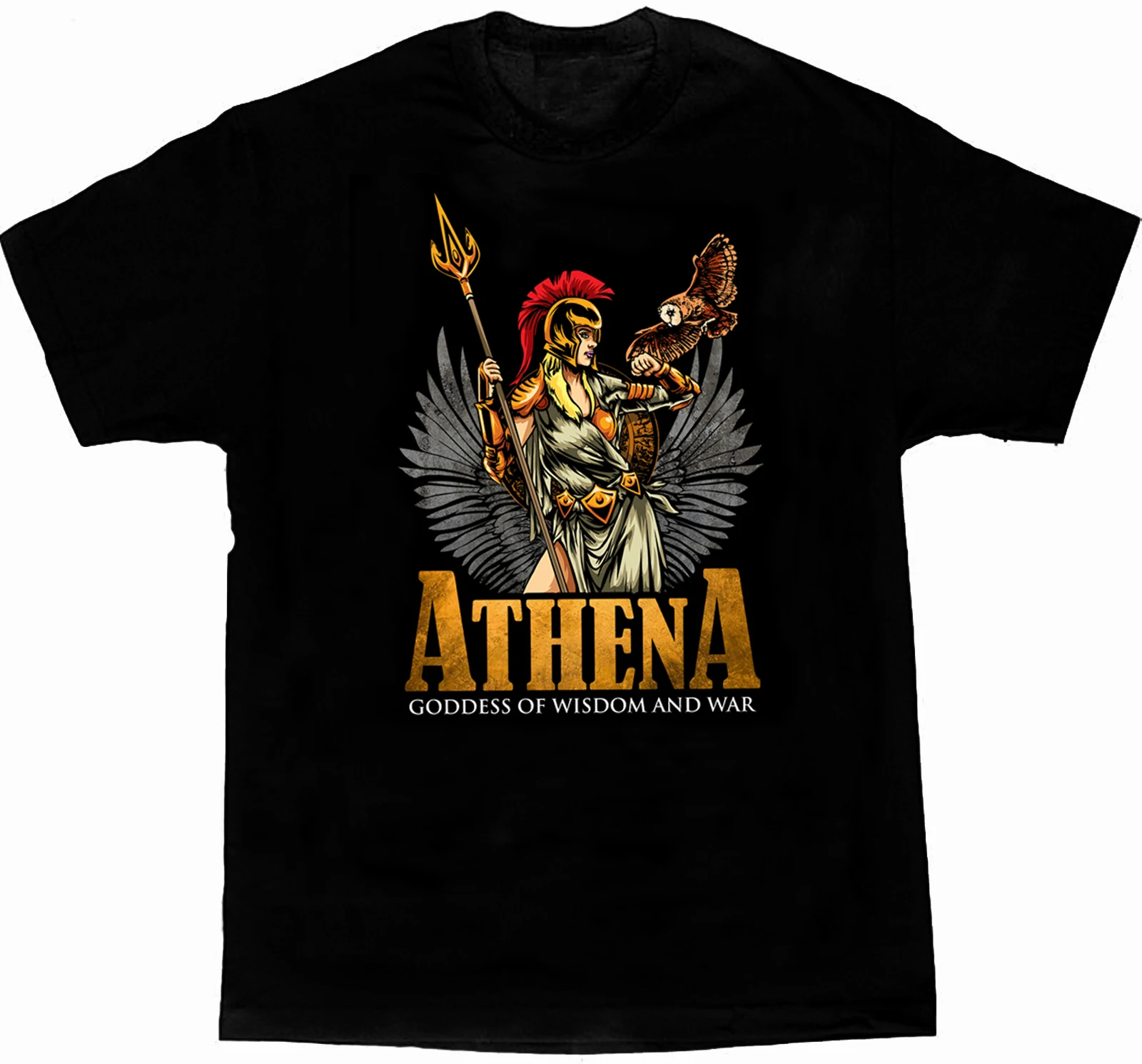 

Ancient Greek Mythology Athena of Wisdom & War Goddess T-Shirt. Summer Cotton Short Sleeve O-Neck Mens T Shirt New S-3XL