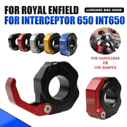 For Royal Enfield Interceptor 650 INT 650 INT650 2023 Motorcycle Accessories Handlebar Helmet Hook Luggage Bag Holder Hanger