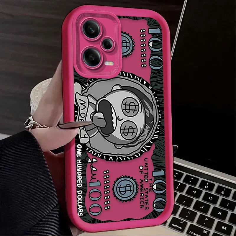 Creative Hollow Banknotes Silicone Case for Xiaomi Redmi Note 13 12 11 Pro Plus 4G 5G 12S 11S 10S 10 9 9S 8 12C 13C A3 Cover