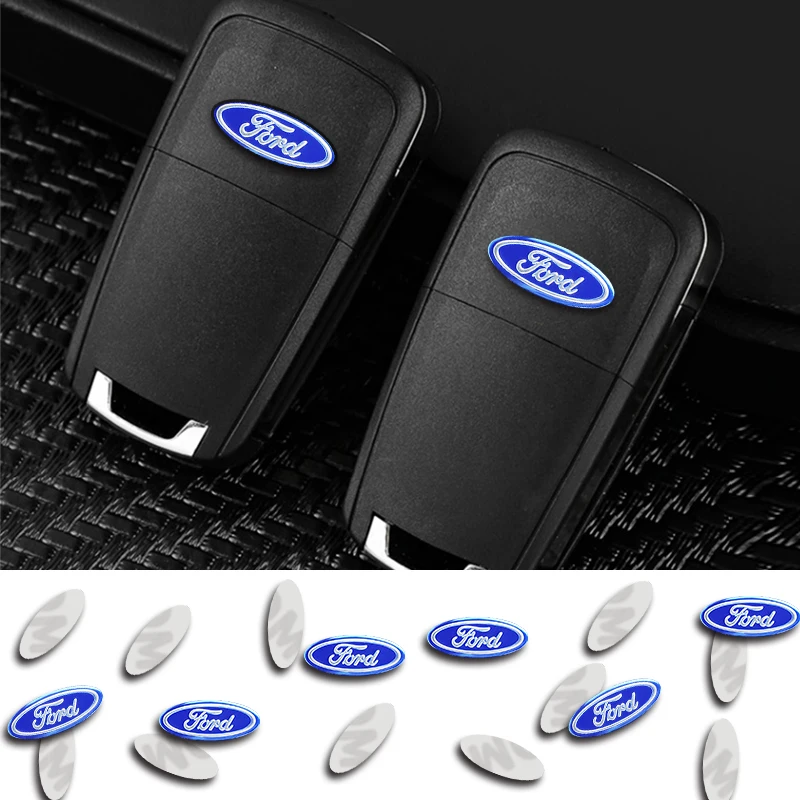 10x 14mm Car Remote Control Key Logo Sticker for Ford Escape Kuga Mondeo Ecosport Fiesta Focus2 3 Fusion Ranger Explorer Style