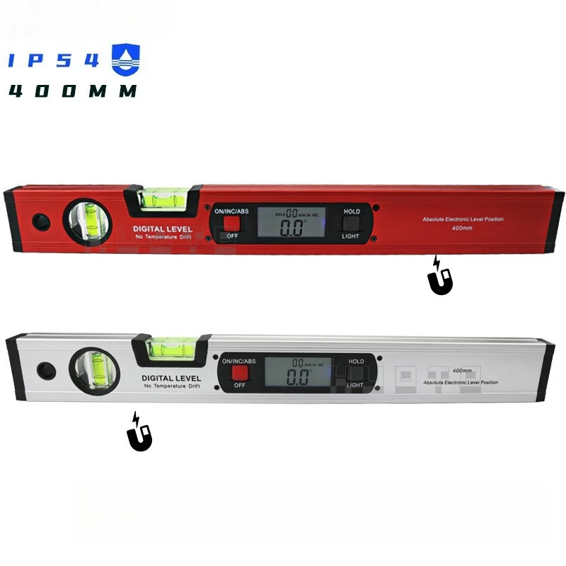 400Mm Digital Electronic Level Meter Aluminum Alloy Tape Magnetic Level Meter Multi-functional Digital Angle Meter