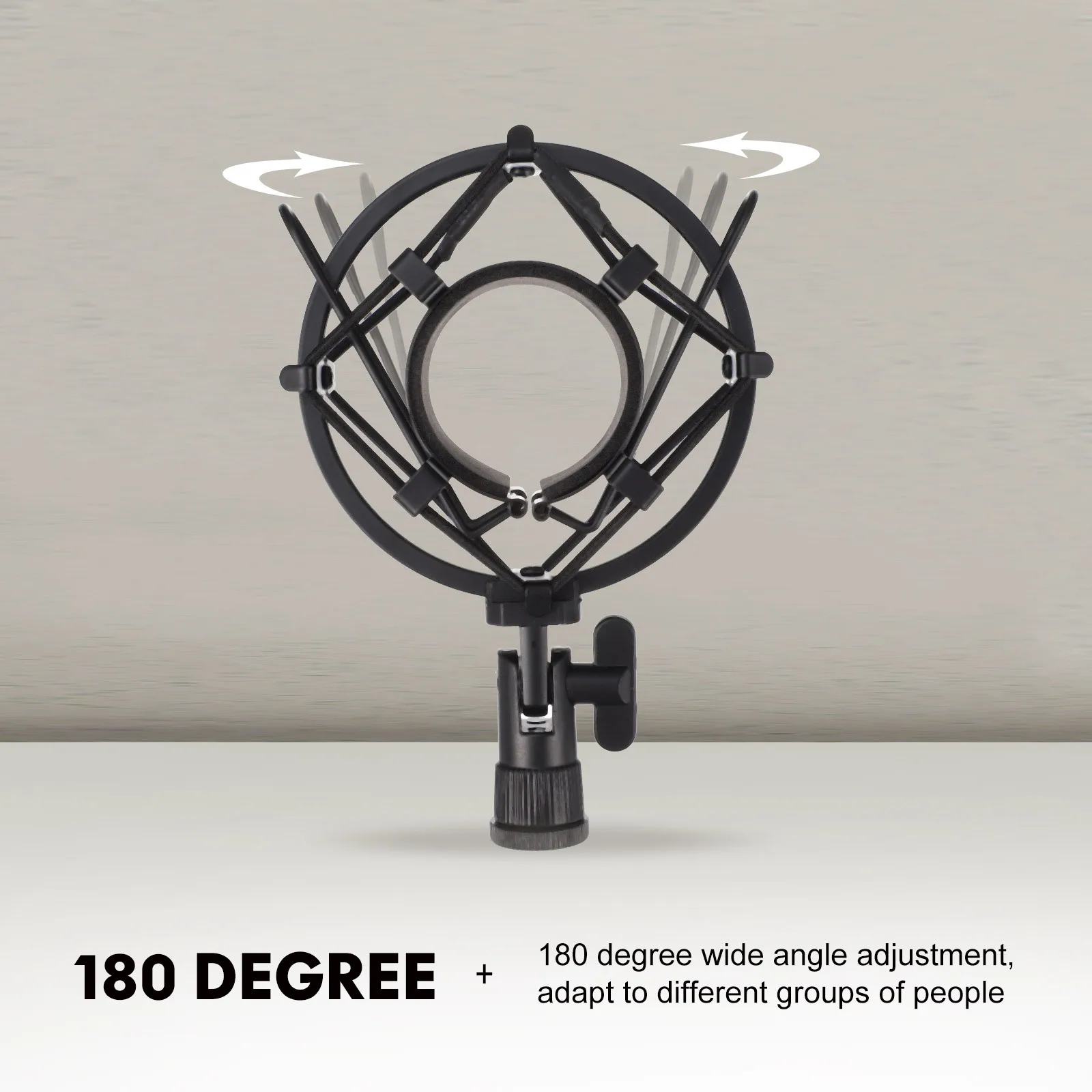 

1Pcs Universal Shockproof Mount for Microphone Metal Adjustable Anti-Vibration Mic Holder Condenser Microphone Rack Portable