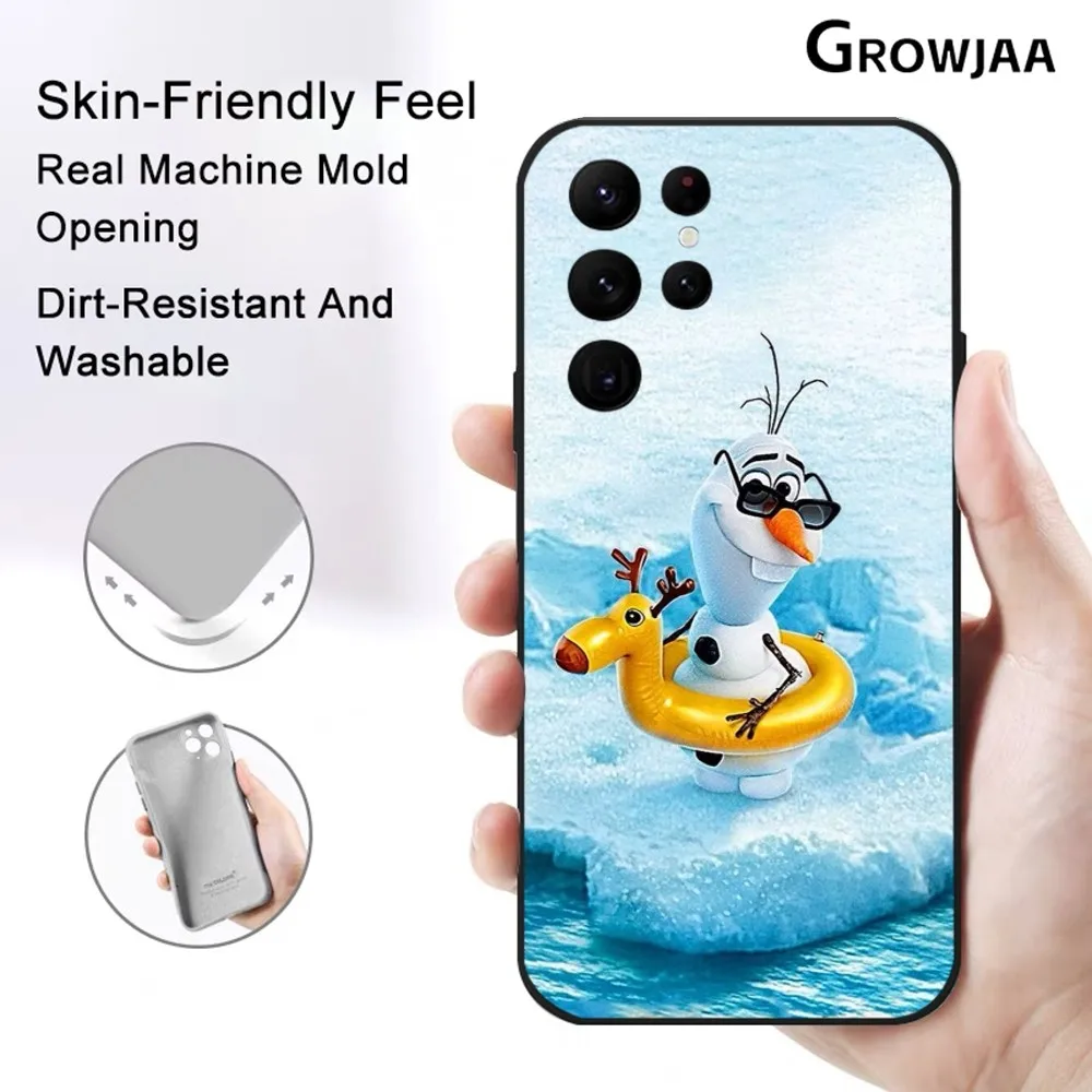 O-Olaf Snowman Frozen Phone Case For Samsung Galaxy S25 S24 S22 S23 Ultra S21 S20 Plus 5G Protective Silicone Funda