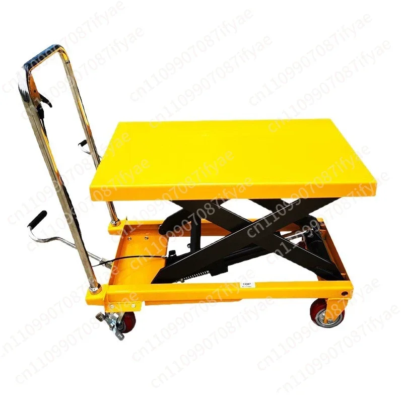 Manual pedal hydraulic lift platform cart trolley scissor electric lift small lift truck