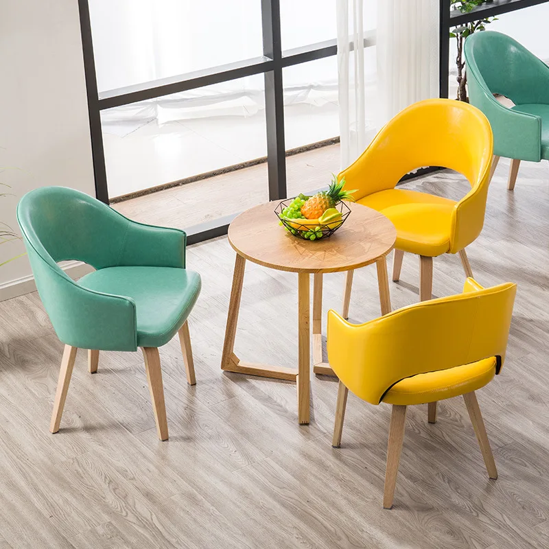 #Nordic Simple Modern Business Front Desk Office Art Leisure Reception Dining Chair Single Sofa Chair Fabric Disassembly High