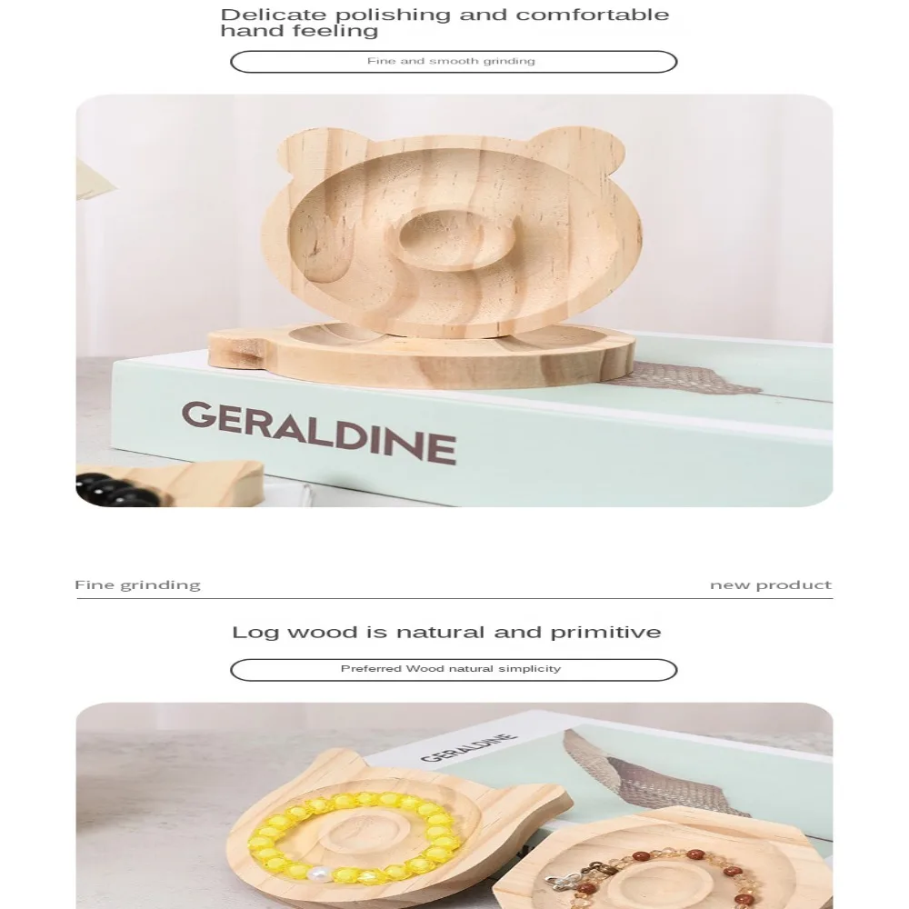 Wooden Handstring Bracelet Display Stand Design Craft Storage Board Wood Beads Bracelet Holder Accessories Tray