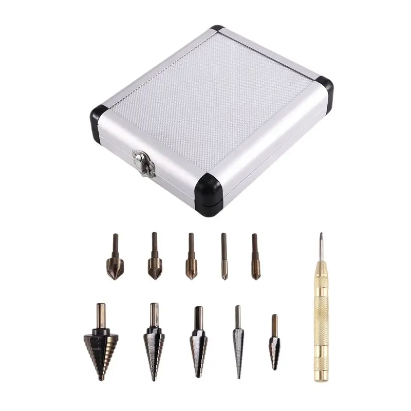 make-5-pack-step-drill-bit-5-pack-countersink-drill-bit-set-50-sizes-hss-titanium-coated-bits-wood-plastic-for-diy