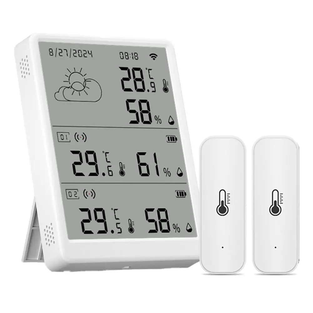 Wireless Indoor Hygrometer with Remote Monitoring App and Customizable Alerts for Temperature and Humidity Thresholds