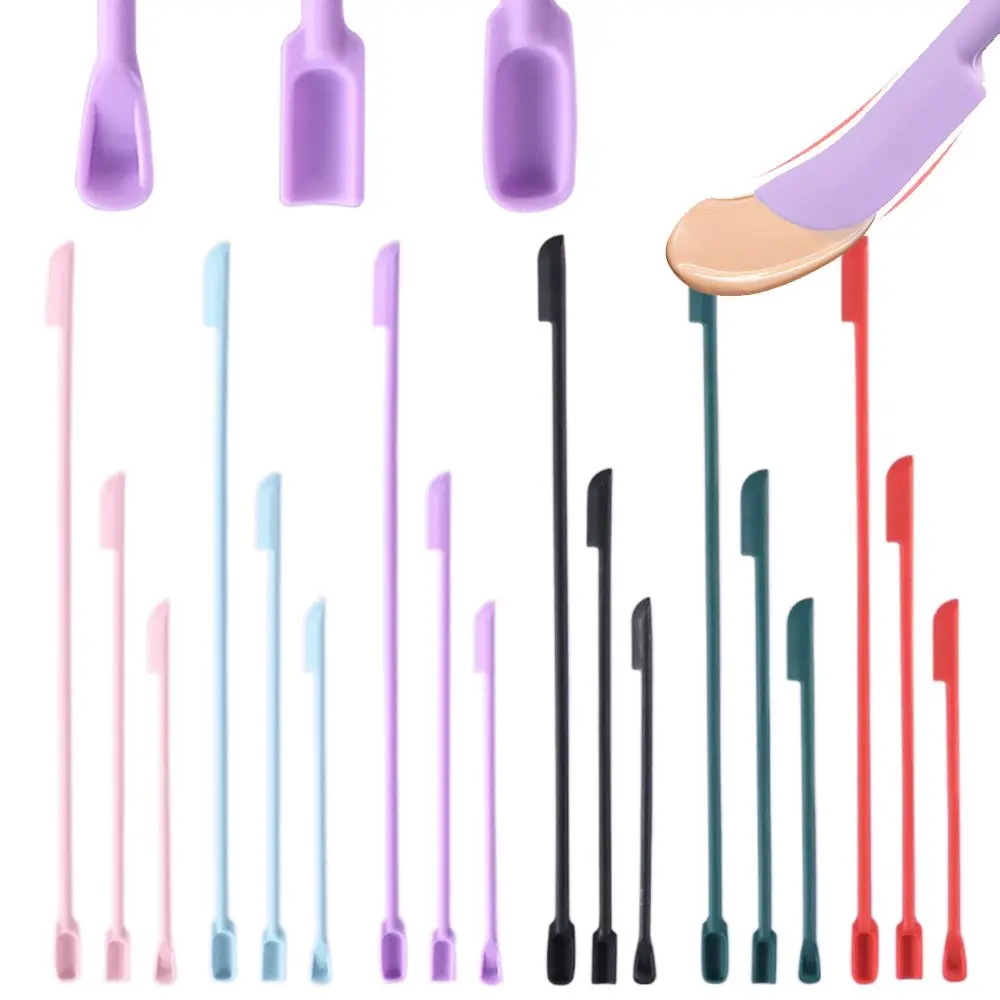 

3Pcs/Set Face Mask Brush Cream Last Drop Scoop Cosmetic Cosmetics Spoon Makeup Brushes Silicone Spatula Deep Bottle Scraper