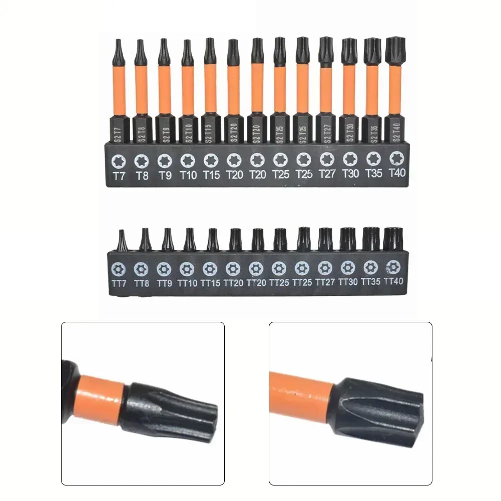 1/4 Hex Shank Quick Change Connect Impact Driver Drill Screwdriver Bit 26Pcs Bit Set Security Tamper Proof Star Bits