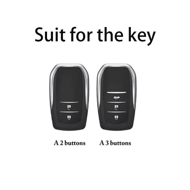 ICAR TPU for Toyota GR Sport C-HR Gazoo RAV4 Racing Mirai Avensis Land Cruiser Prado 3 Button Car Key Case Cover Fob Keychian
