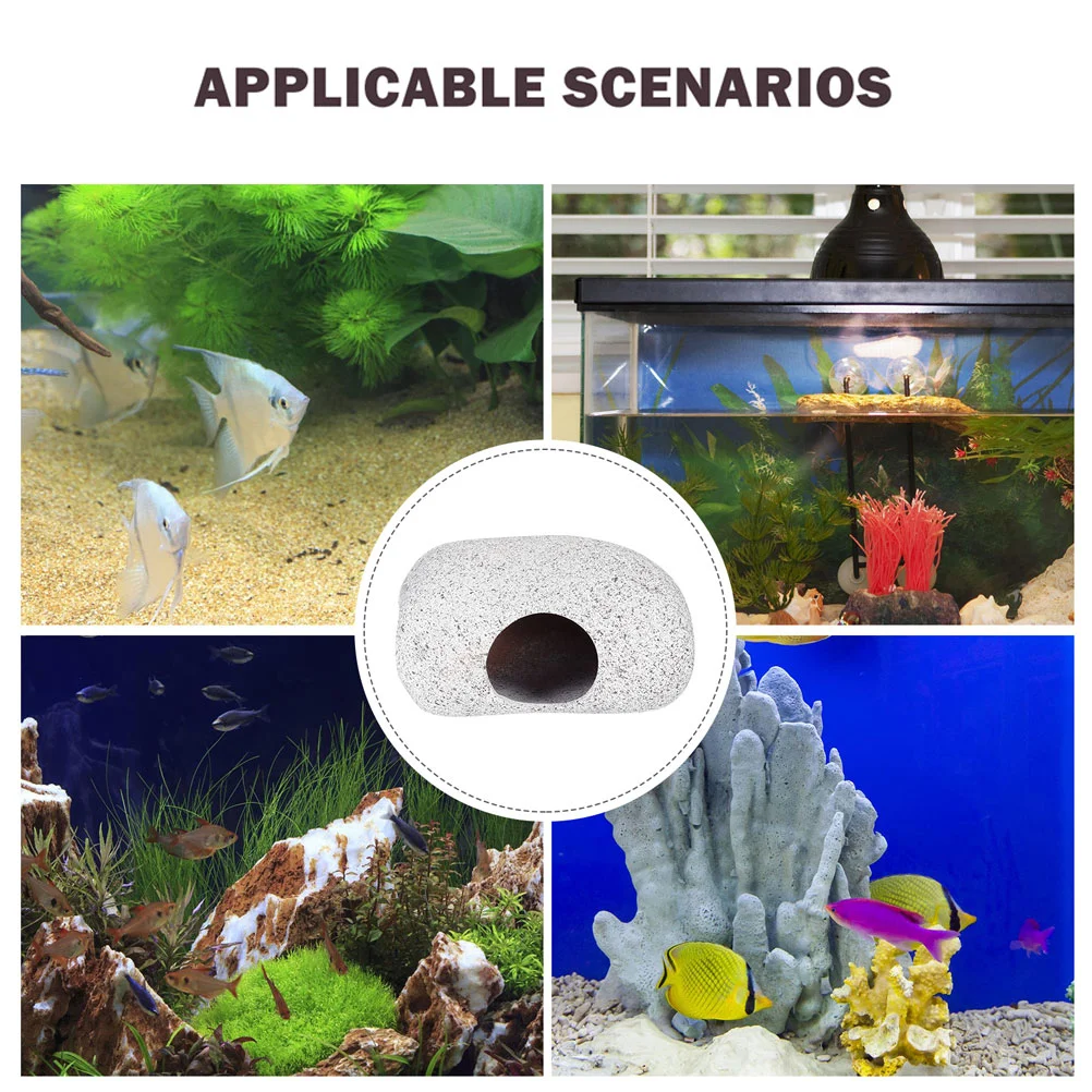 Aqua Hideout Fish Eluding House Hiding Tank Cave Aquarium Ceramics Shrimp Adornment Fish Tank