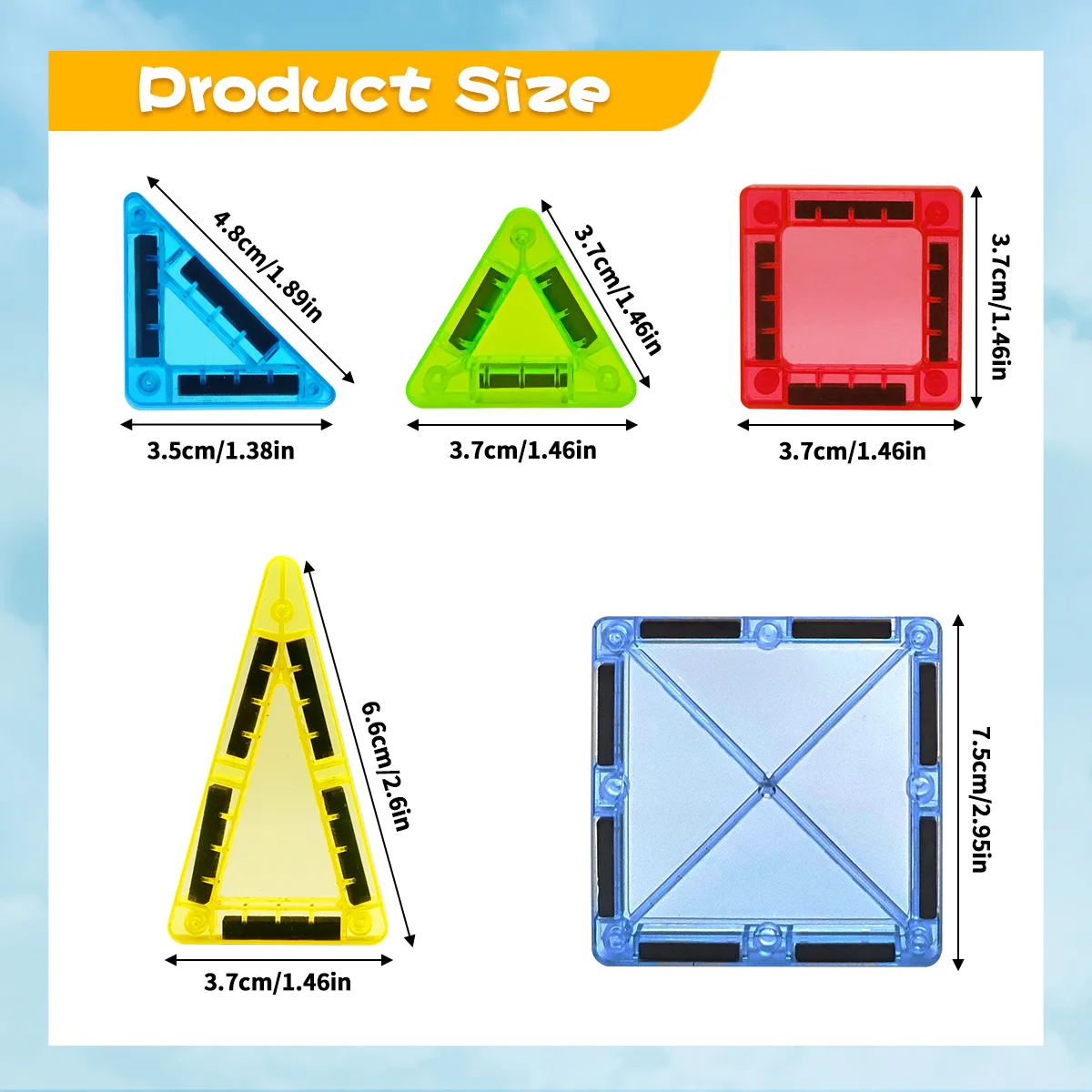 Mini blocs de construction magnétiques, pièces magnétiques, jouets pour enfants, format voyage, facile à transporter, différentes tailles, jouets de construction combinés, cadeaux d'anniversaire et de vacances