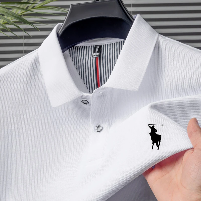 

2026 Men's Summer New Style Short-Sleeved Fashion Breathable Shirt for Business and Casual Wear Solid Color Round-neck Long-slee
