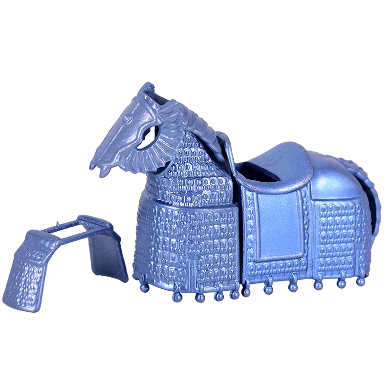 1PCS Medieval Movie Knights War Horse Heavy Cavalry Warriors Iron Buddha Warhorse Figures Building Blocks Bricks Toy Kids gifts