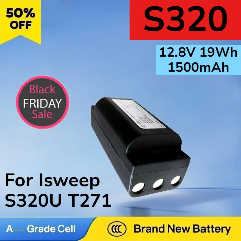 Newest 12.8V 19Wh 1500mAh Rechargeable Battery for Isweep S320 S320U T271 Papago High Quality High Capacity Replacement Battery