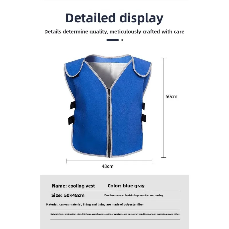 Gilet Refrigerante con Pacchi Ghiaccio, Isolamento Termico, Traspirante, per Esterni Estivi, Lavoro in Cucina, Protezione da Calore ad Alta Temperatura, Nuovo