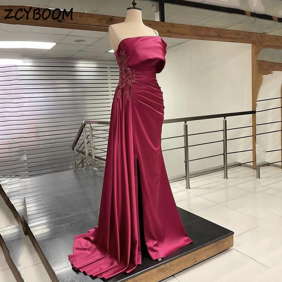 

Charming One-Shoulde Open Back Sequin Appliques Sleeveless Evening Dress 2025 Mermaid Floor Length Side Slit Women Prom Dress