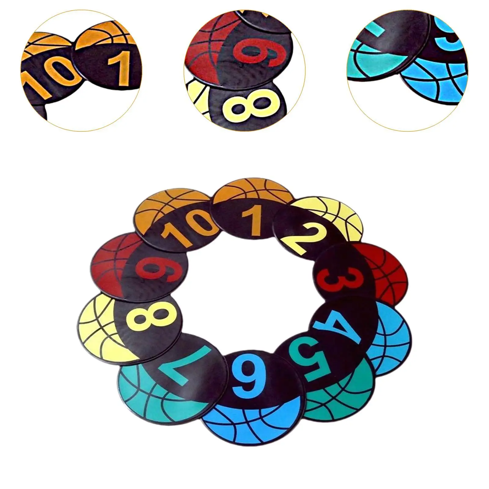 เสื่อฝึกทักษะฟุตบอล PVC สนามเล่นเครื่องหมายเครื่องหมายจุดบาสเกตบอล