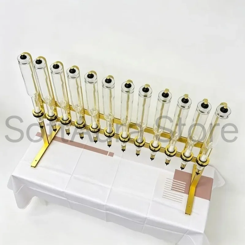 Stable Golden/silvery Display Stand 12 Bottles 200ml/375ml/500ml/750ML Glass Perfume Bar Dispenser