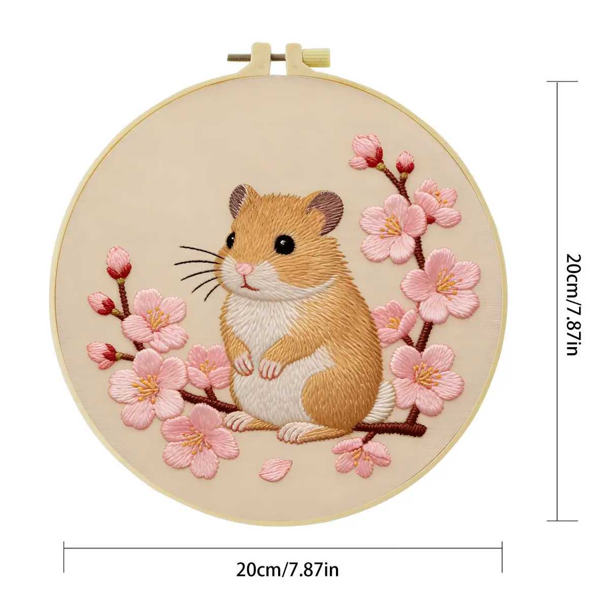 1 Stück 20X20CM/15X15CM 7,87/6,3 Zoll Maus-Stickerei-Starter-Kit DIY-Kit DIY-Stickerei-Set Handarbeiten Malerei Nadelkunst – Detail 3