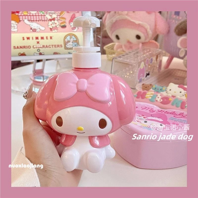 

hello kitty sanrio cute doll my melody big-eared dog kuromi shower gel repackaged press bottle large empty bottle travel KR