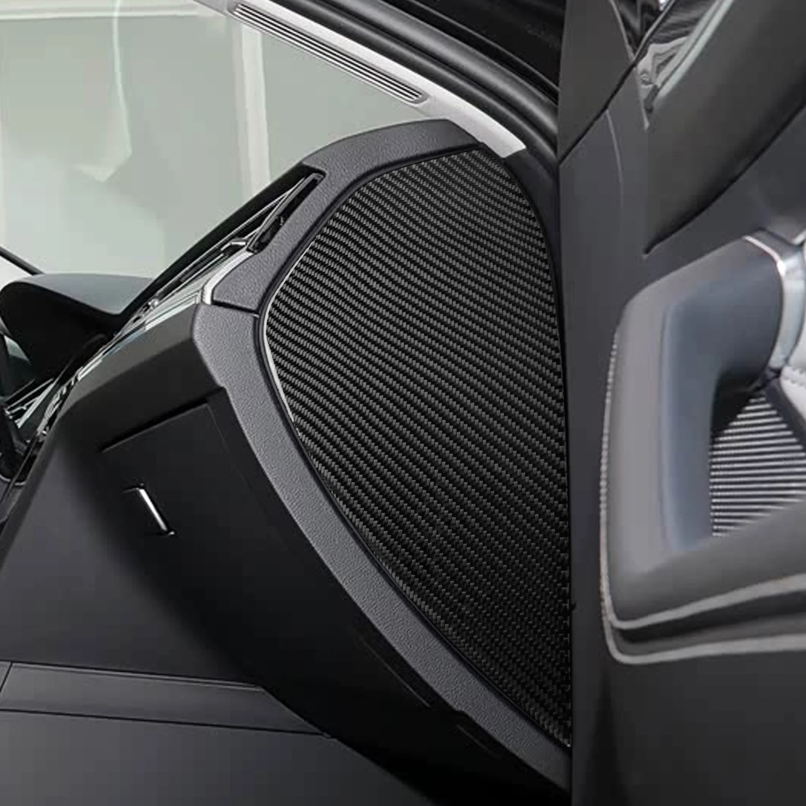 Real Carbon Fiber Car Accessories Door Groove Panel Cover Soft Sticker For Volkswagen Magotan/CC 2017 2018 19 20 21 22 23 24