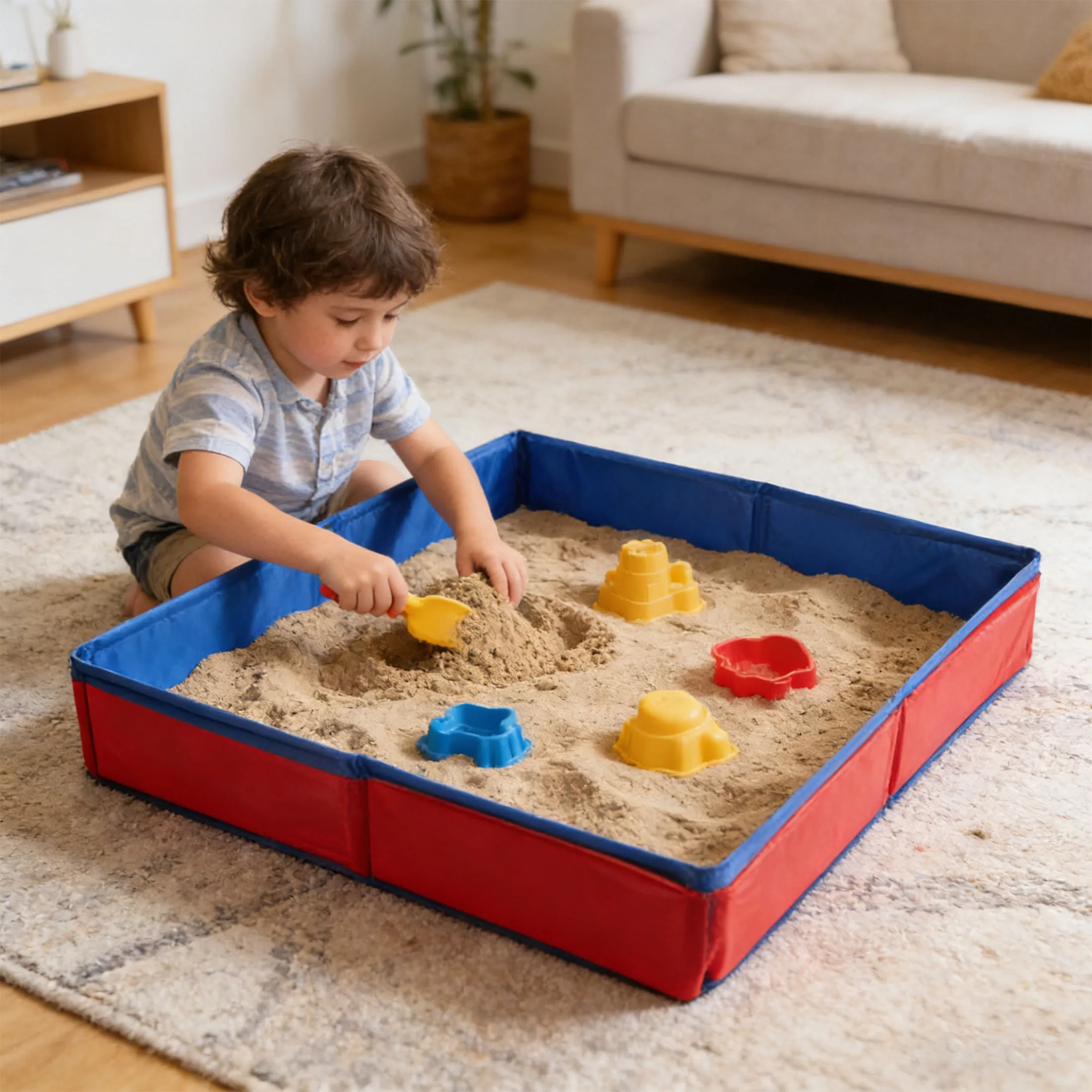 Sand Table Sand Activity Sandbox Sensory Toys for Kids Summer Outdoor Play Water and Sand Table Sandpit Beach Toys for Boys Girl
