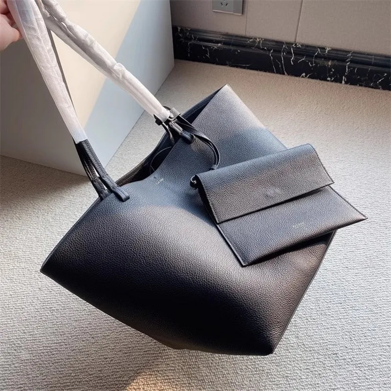 Fashion Simple Handbag Large Capacity Soft Breathable Large Capacity Leather Shoulder Bag Mother Bag Tote Bag
