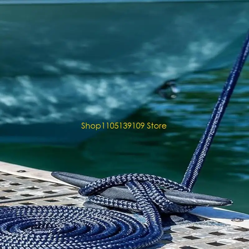 P5ED Double Braided Saltwater Boat Ropes 2 Pack 9.5MM Nylon Mooring Lines 12000LB Tensile Strength Heat Sealed Ends For Long