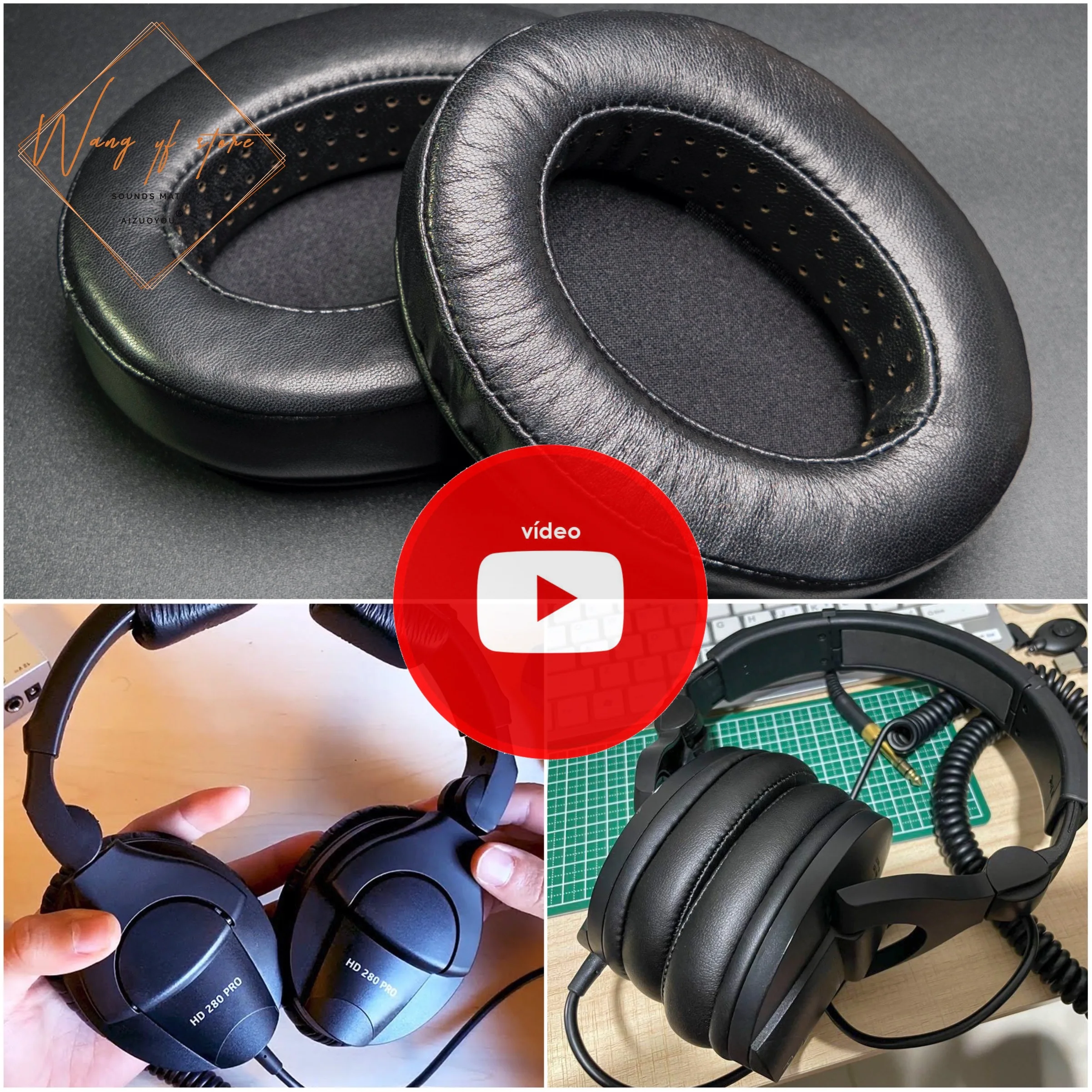 

Sheepskin Ear Pads Foam Cushion For Sennheiser HD280 HD280PRO HD281 Headphone Lambskin Real Leather Replacement Sleeve Earmuff