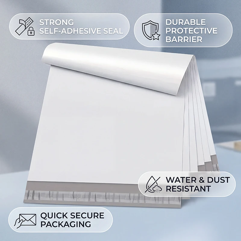 100Pcs Self‑Adhesive Packaging Express Bag, Special Packaging Consumables For Delivery, Self‑Adhesive Sealed Logistics Packaging Bag, There Are Two Sizes, Suitable For Different Package Sizes, Waterproof And Dustproof Packaging Bags.