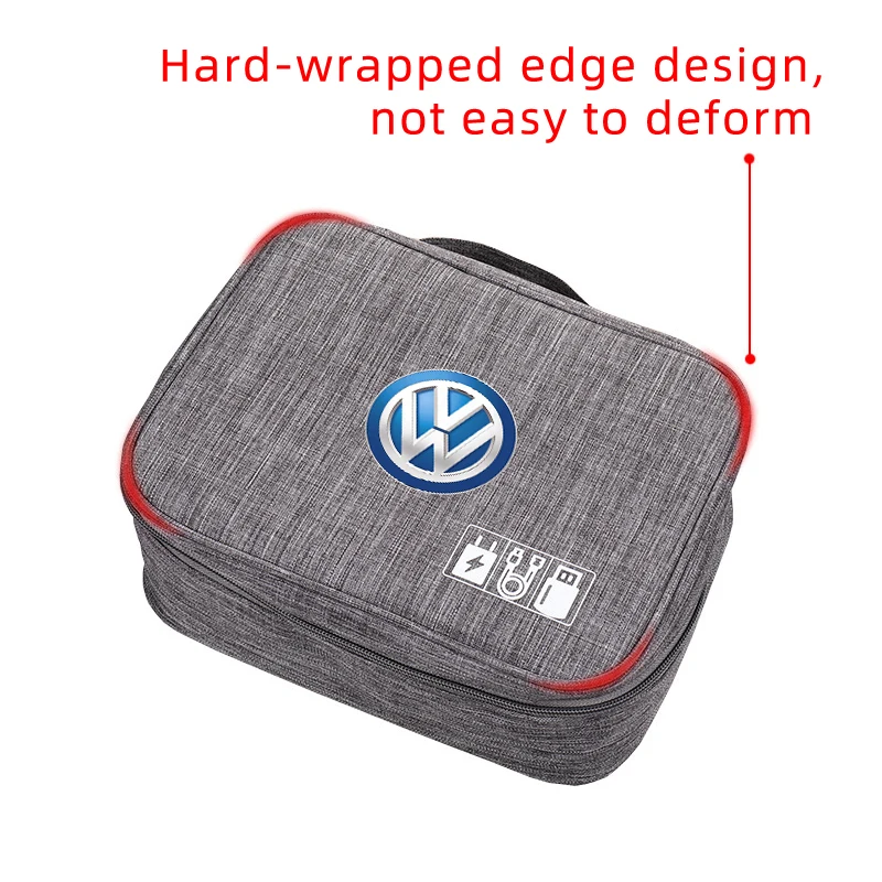 Car Storage Bag Waterproof Digital Protective Organiser Case For VW GTI Passat Polo Golf Scirocco Tiguan Jetta T-ROC Touareg Tou