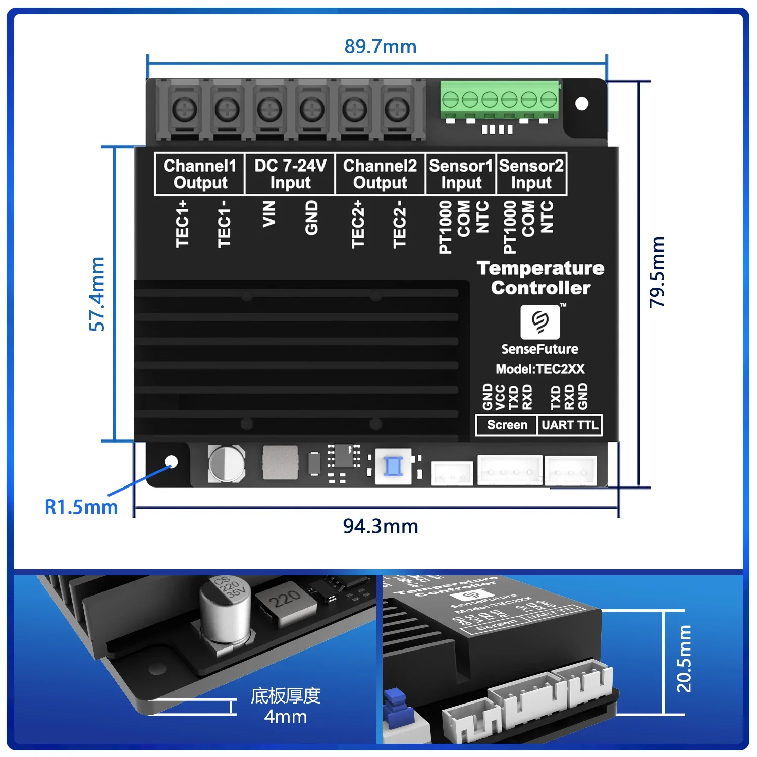 Semiconductor cooling sheet thermostat Laser hot and cold thermostat Microcomputer digital PID thermostat