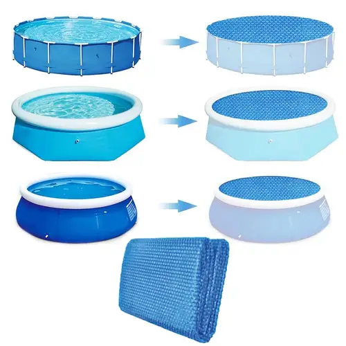 Imagen 2 del producto Cubierta Solar para piscina, manta de retención de calor para piscina, cubierta Solar de burbujas, cubierta Solar para piscina de corte libre para aislamiento térmico