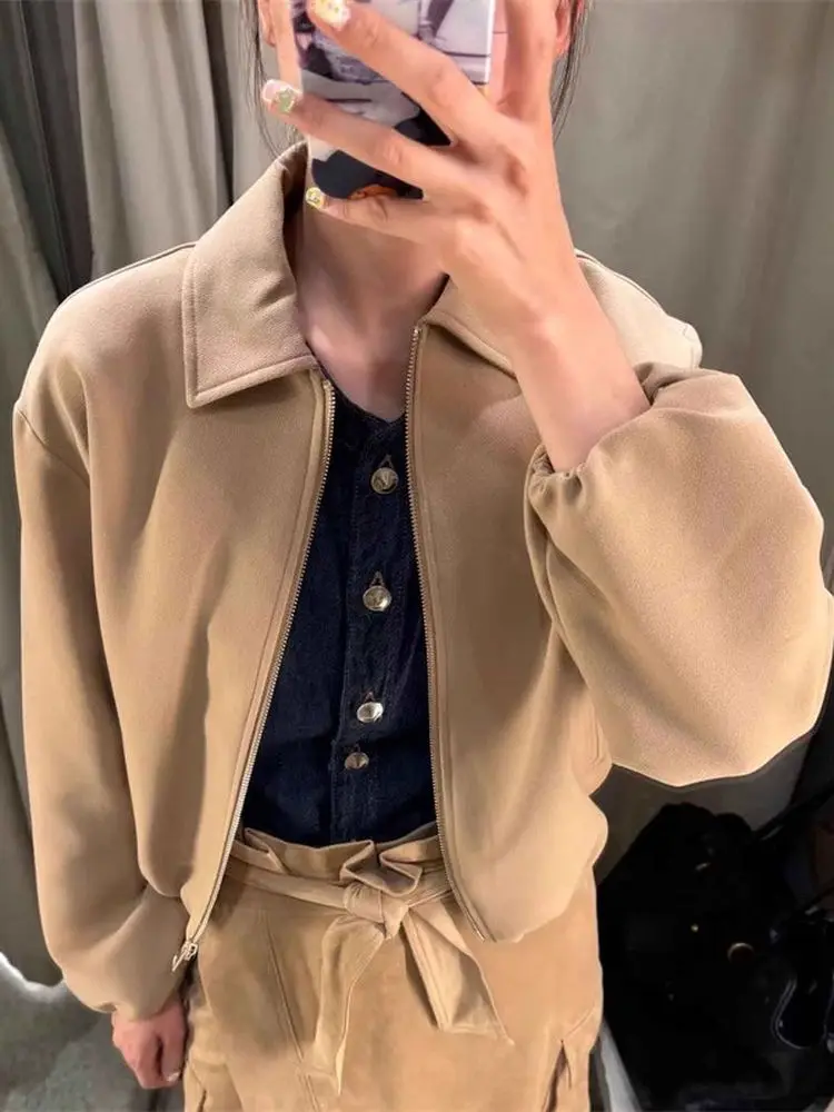 

Осень 2023, новая женская повседневная свободная одежда на молнии Puff Sve Jaet с ket, высококачественная верхняя одежда из полиэфирного волокна