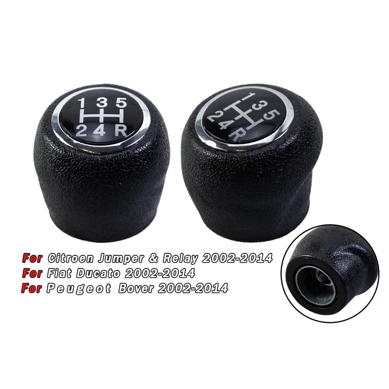 For Fiat Ducato car manual gear shift head black shift hand ball gear head accessories