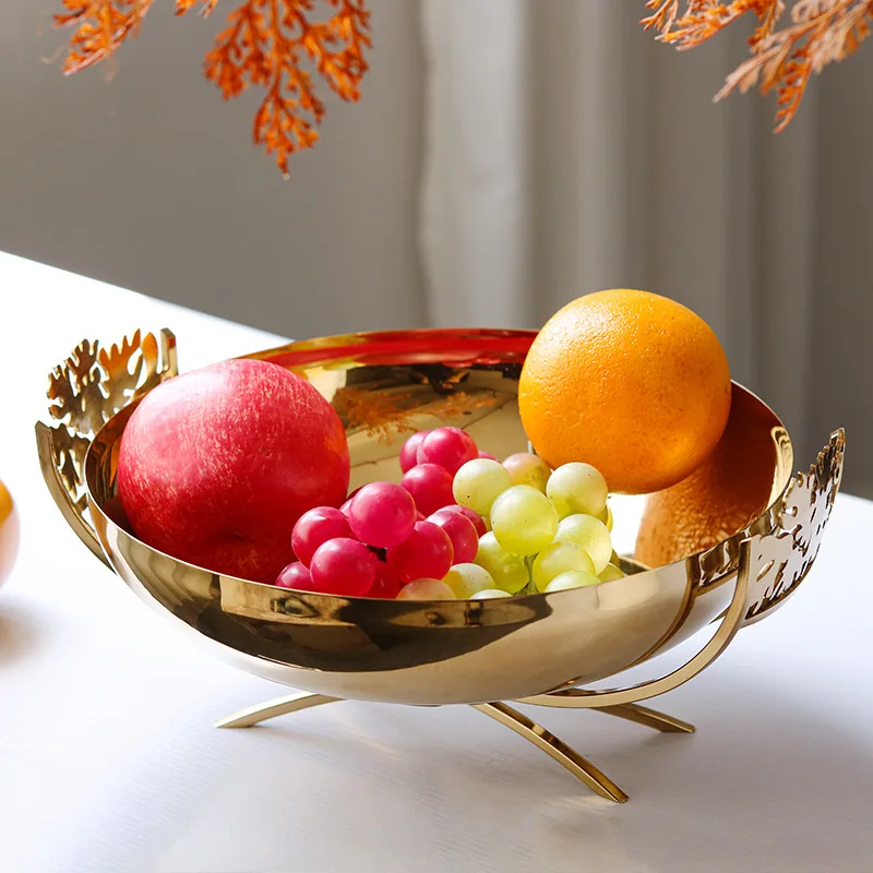 Nordic simple light luxury fruit plate ornament model room exhibition hall living room coffee table  storage tray art decoration