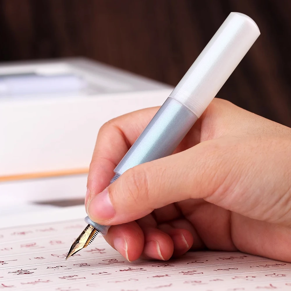 New Moonman Fountain Pen Semi Transparent Pearl Series Exquisite Writing Mini Travel Portable Pocket Pen Gift for Friends image 6