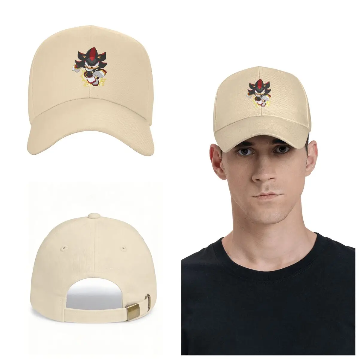 Sonic Shadow Cartoon The Hedgehog Cap Fashion Casual Baseball Caps Adjustable Hat Baseball Hats Customizable Polychromatic