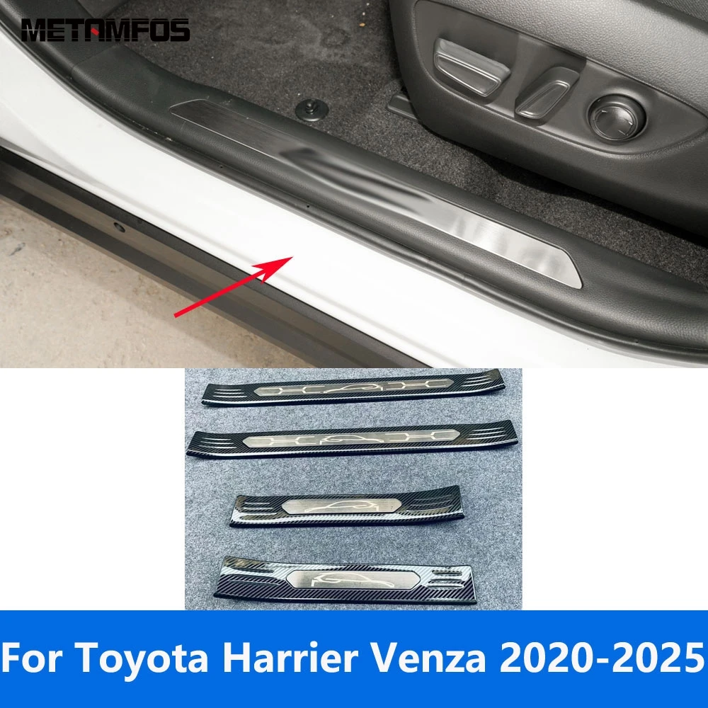 

Exterior Door Sill Scuff Plate Welcome Pedal Entry Guard For Toyota Harrier Venza 2020-2023 2024 2025 Accessories Car Styling